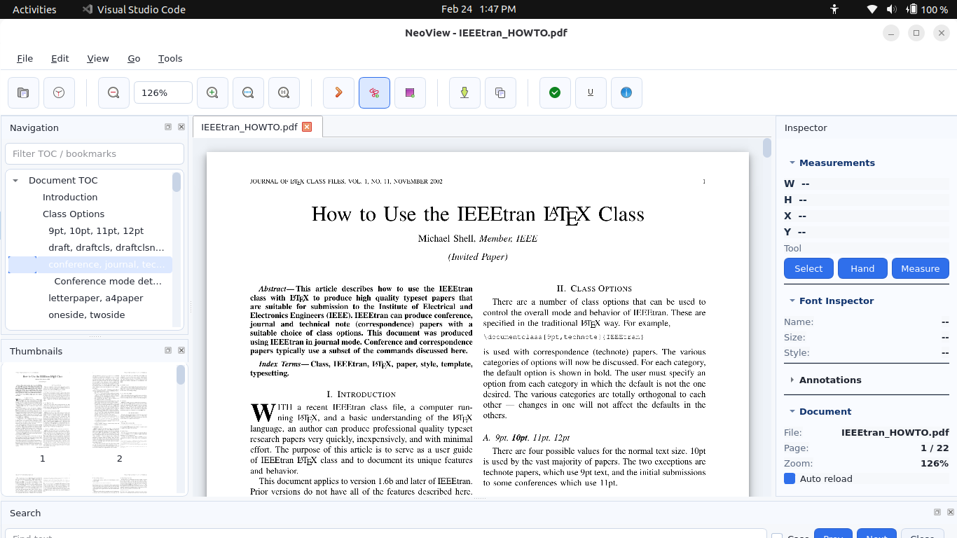 NeoView Font Inspection